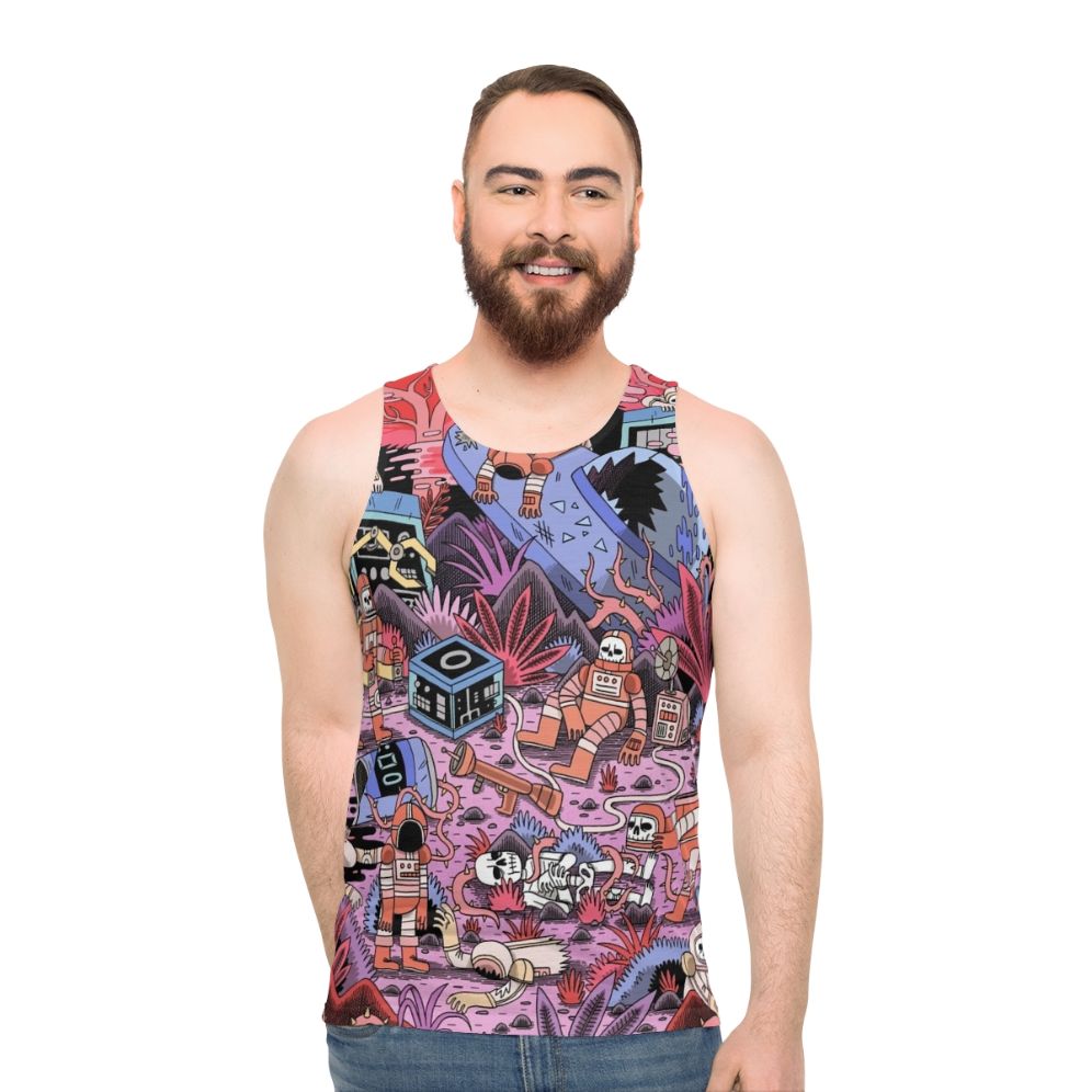 Chaos Unisex Sci-Fi Spaceman Tank Top