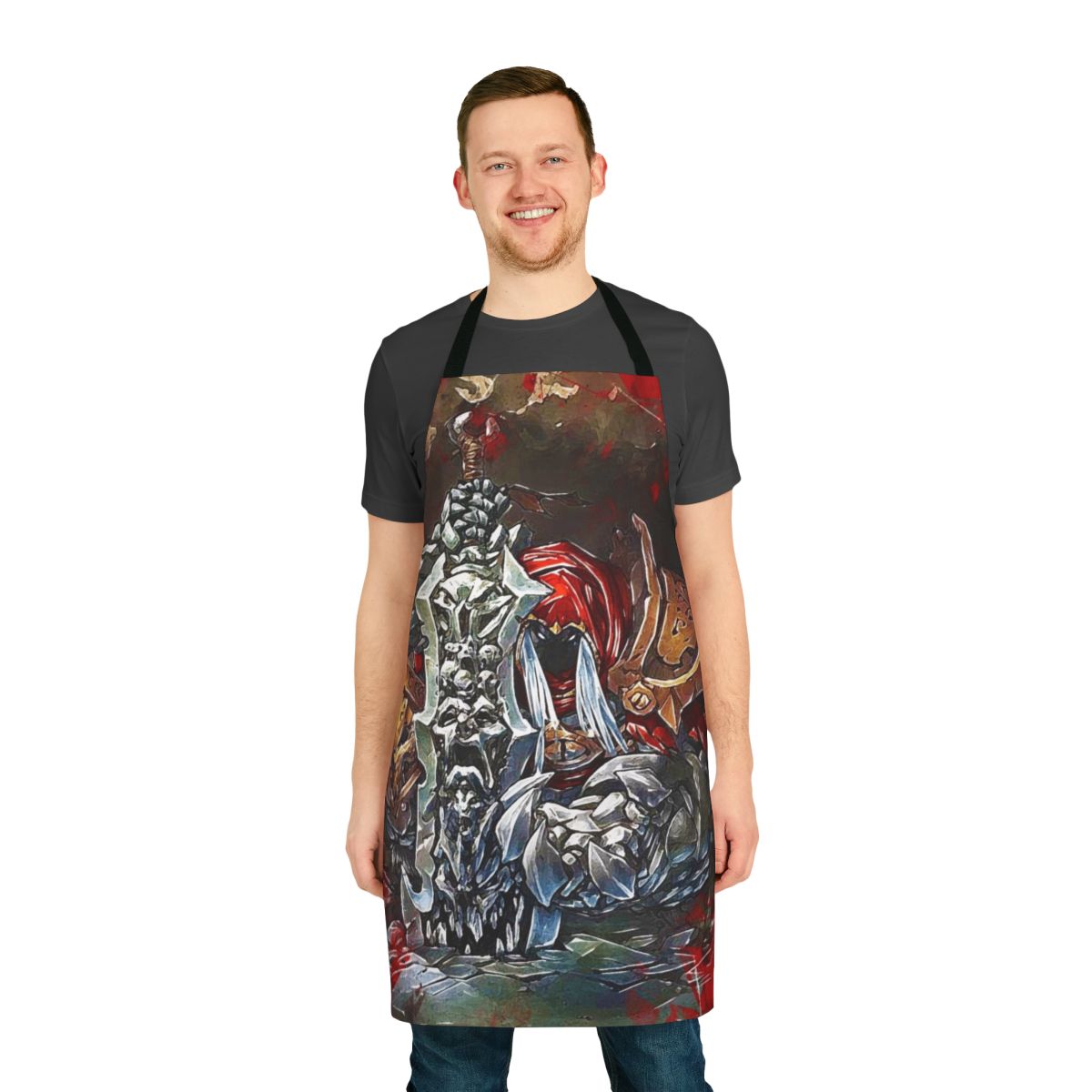 Apocalyptic-themed apron featuring the Chaoseater sword from the Darksiders game series