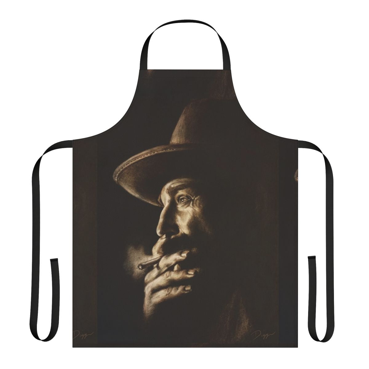 Charcoal apron with 'There Will Be Blood' movie character Daniel Plainview design