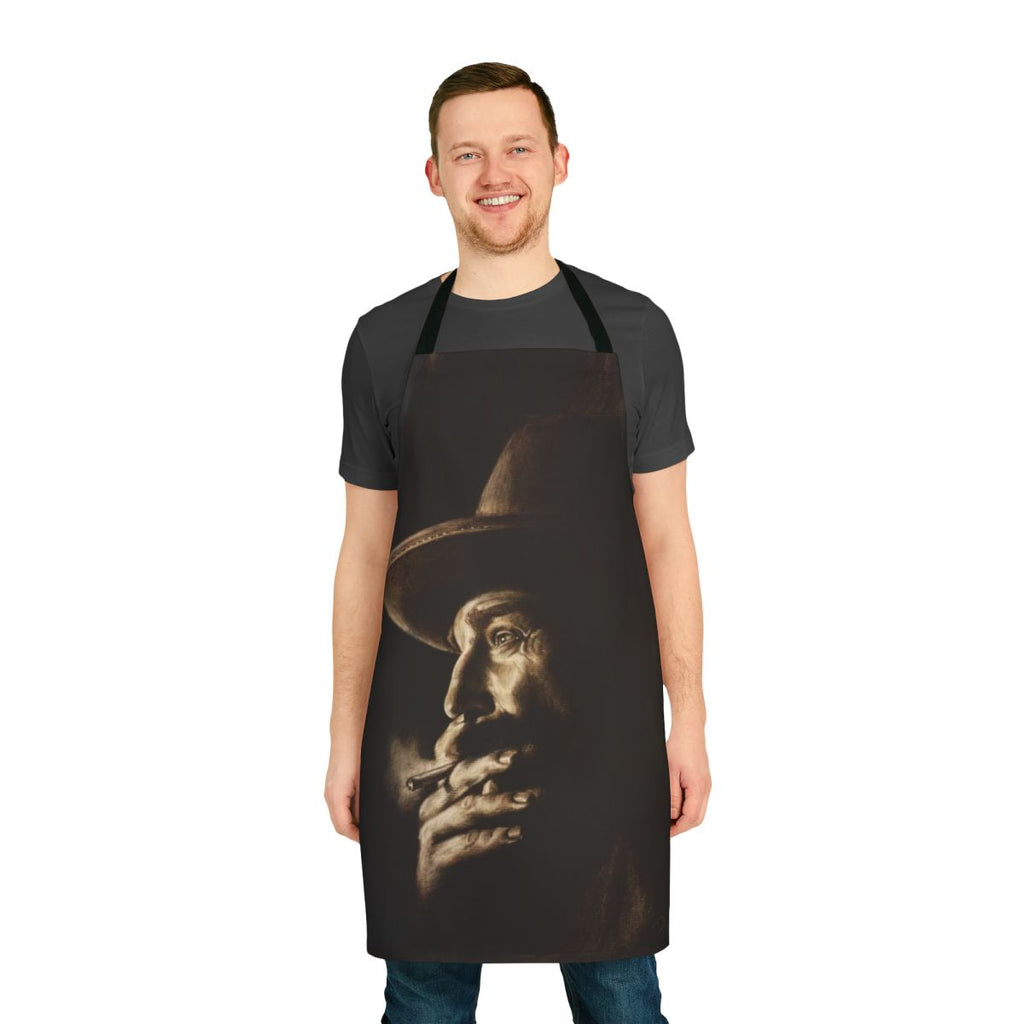 Charcoal apron with 'There Will Be Blood' movie character Daniel Plainview design