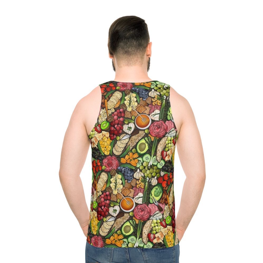 Charcuterie themed unisex tank top