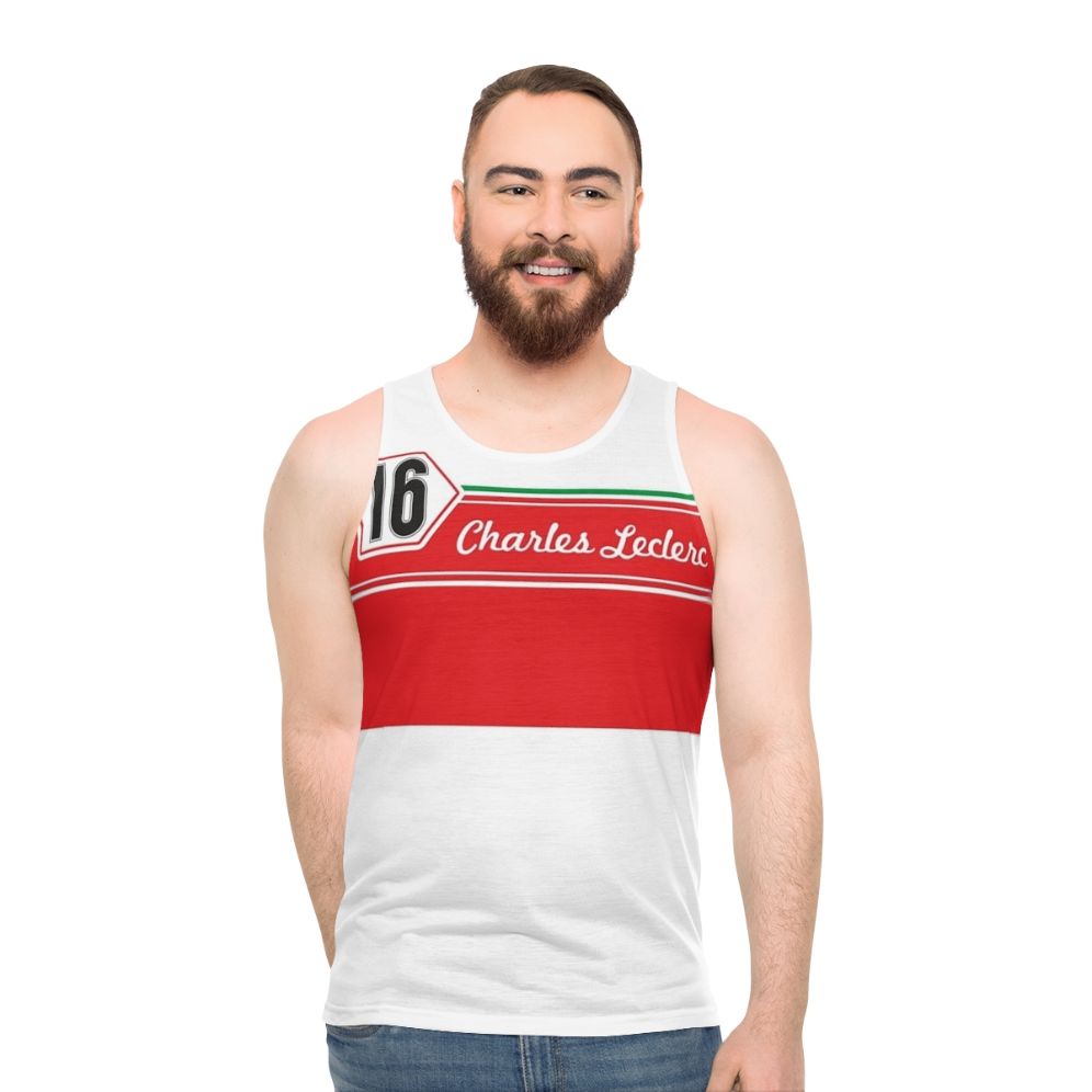Charles Leclerc #16 Formula 1 Retro Unisex Tank Top