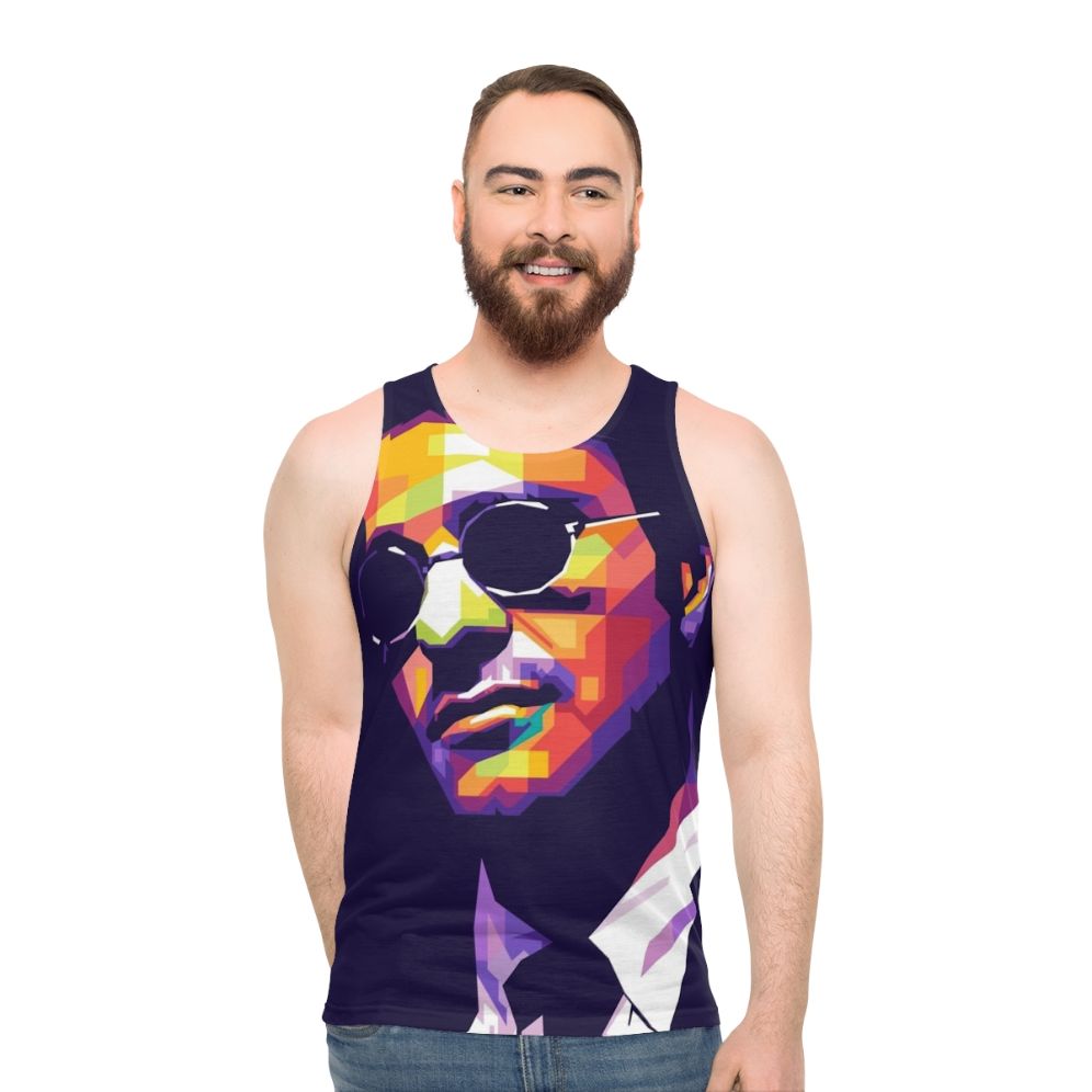 Charlie Cox Daredevil superhero pop art portrait unisex tank top
