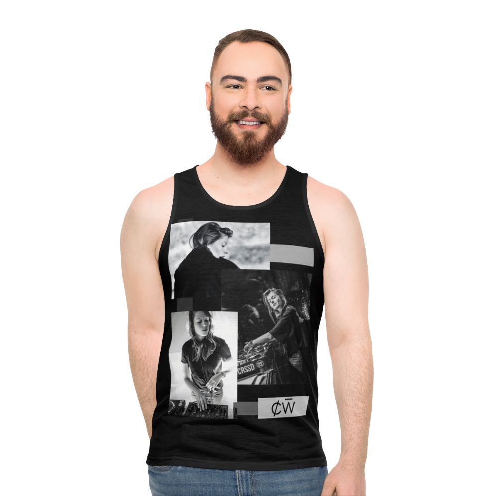 Charlotte De Witte Black and White Unisex Tank Top