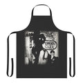 Charly Garcia inspired black and white graphic apron with artist, graffiti, and tango art