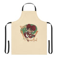 Darcy Apron - A 1950s-inspired retro apron featuring a heart design in a charming chibi style