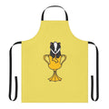 A whimsical apron featuring a cute, chibi-style baby badger design, perfect for Harry Potter fans and fantasy lovers.