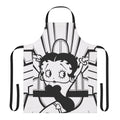 Whimsical black and white cartoon-style apron featuring the iconic Betty Boop character