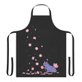 Apron featuring a stunning cherry blossom pattern and colorful sea slugs