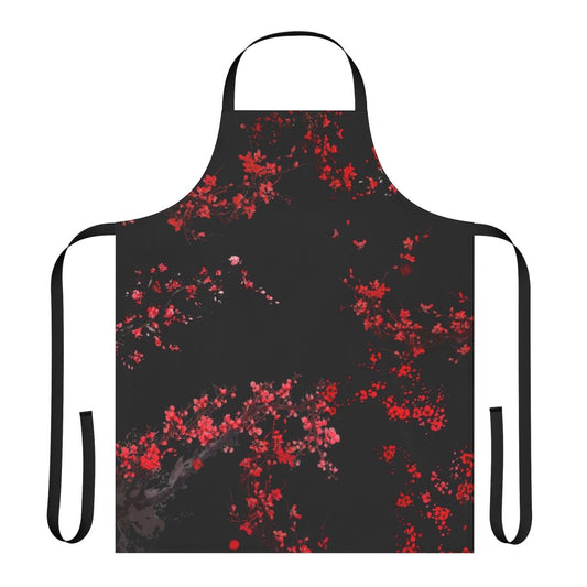 Beautifully designed cherry blossom apron with a kawaii, anime-inspired aesthetic