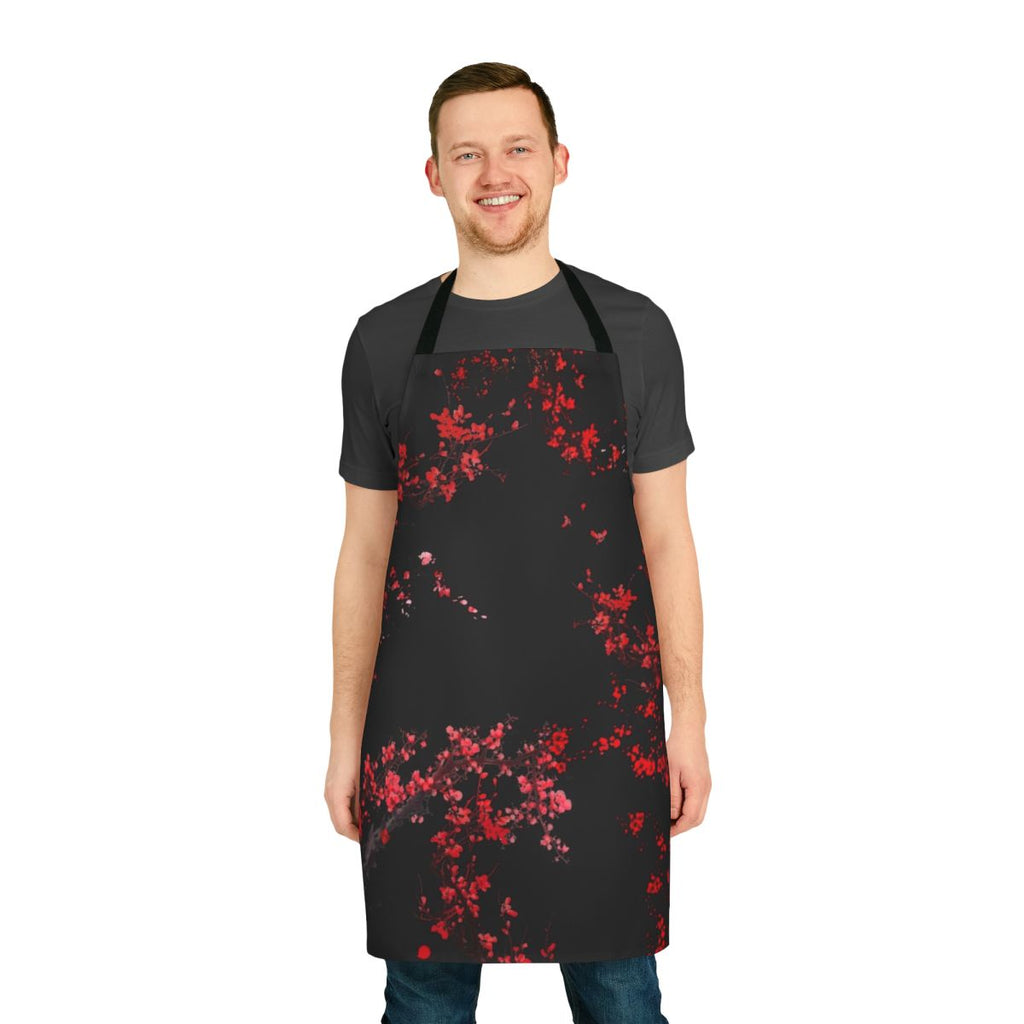 Beautifully designed cherry blossom apron with a kawaii, anime-inspired aesthetic