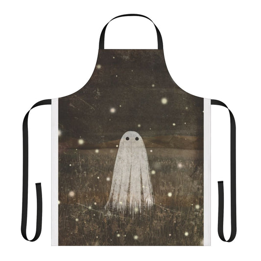 Fireflies Apron with Vintage-Style Illustration of Glowing Fireflies