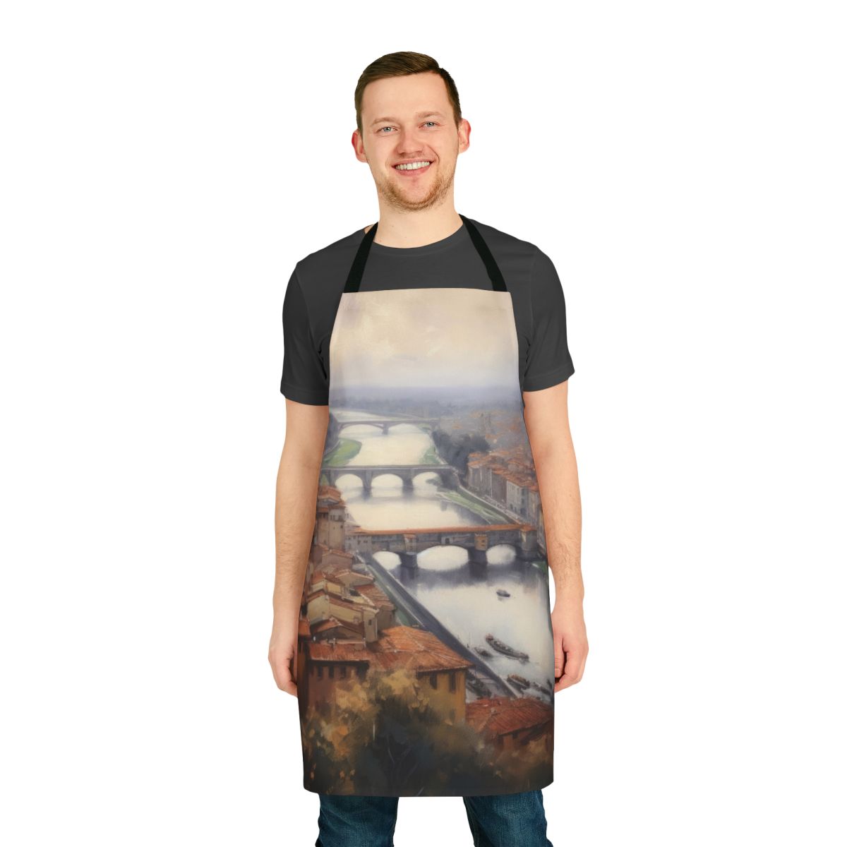 Apron featuring a beautiful landscape view of the Florence, Italy cityscape and Duomo cathedral