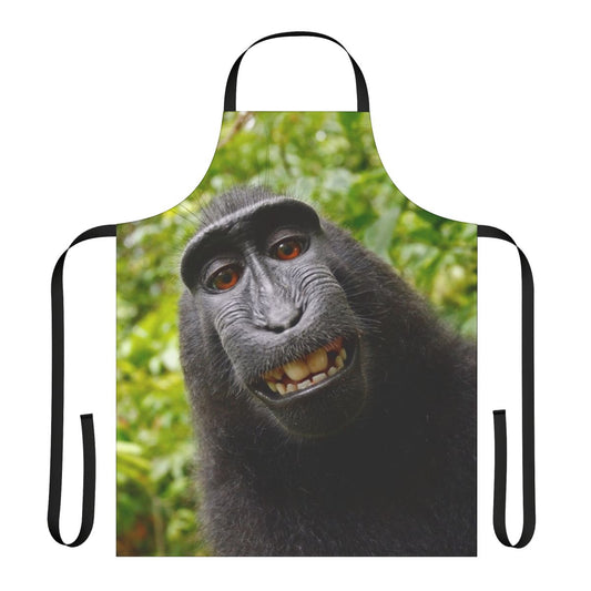 A vibrant, high-quality apron featuring a playful monkey design, perfect for cooking, baking, and more.
