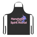 Narwhal-themed apron with a pink and purple design