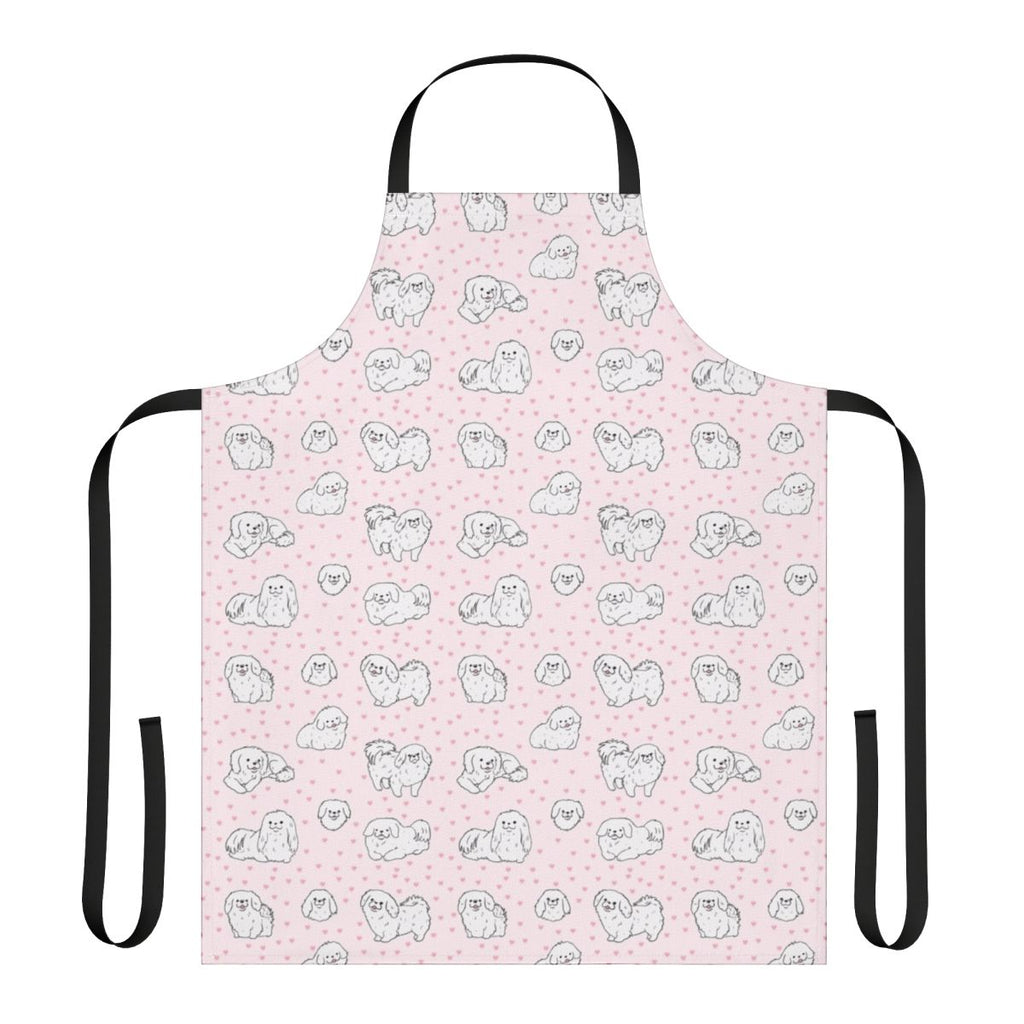 Pekingese dog illustration printed on a high-quality apron
