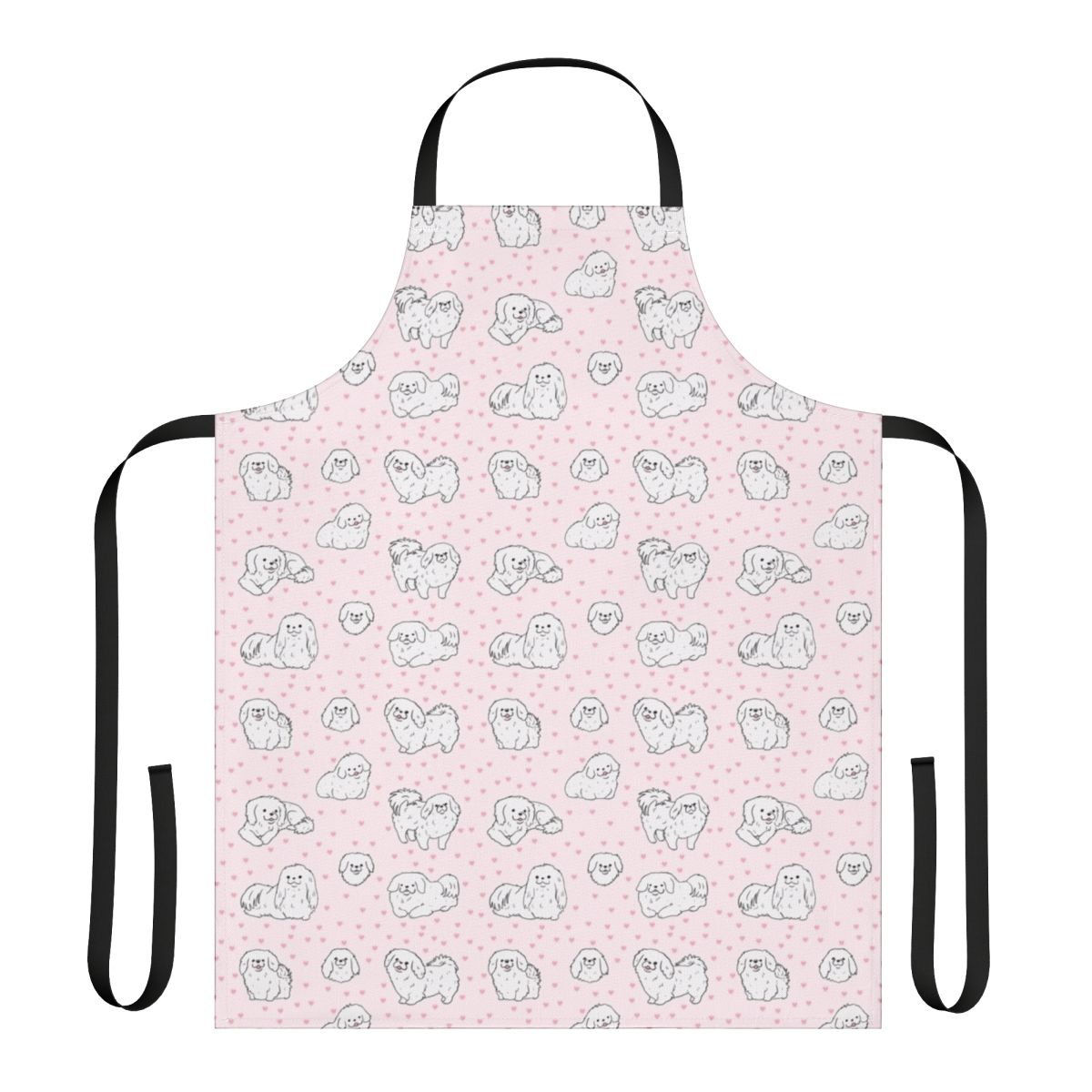 Pekingese dog illustration printed on a high-quality apron