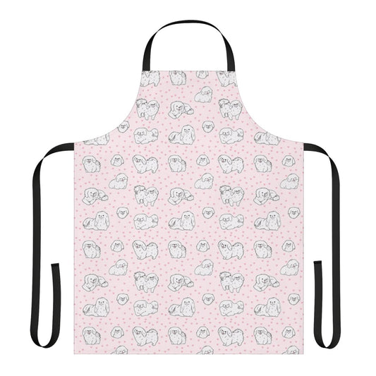 Pekingese dog illustration printed on a high-quality apron