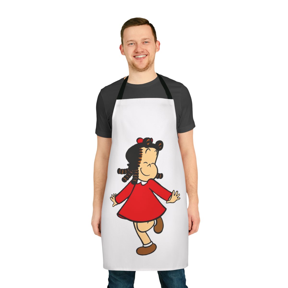 Retro-style apron featuring the popular character Lulu from classic cartoons and comics