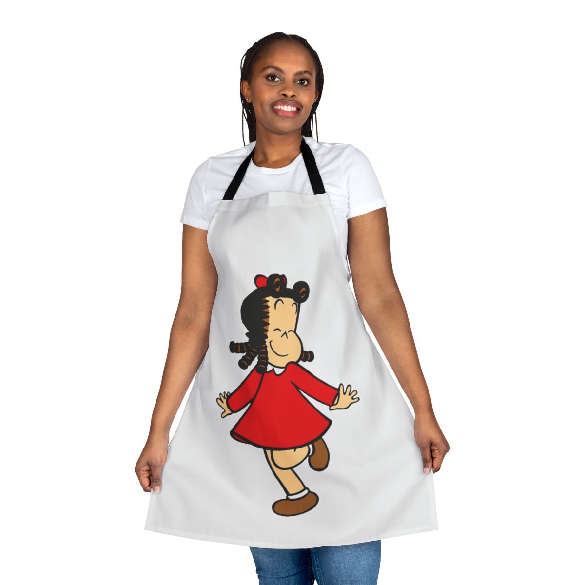 Retro-style apron featuring the popular character Lulu from classic cartoons and comics