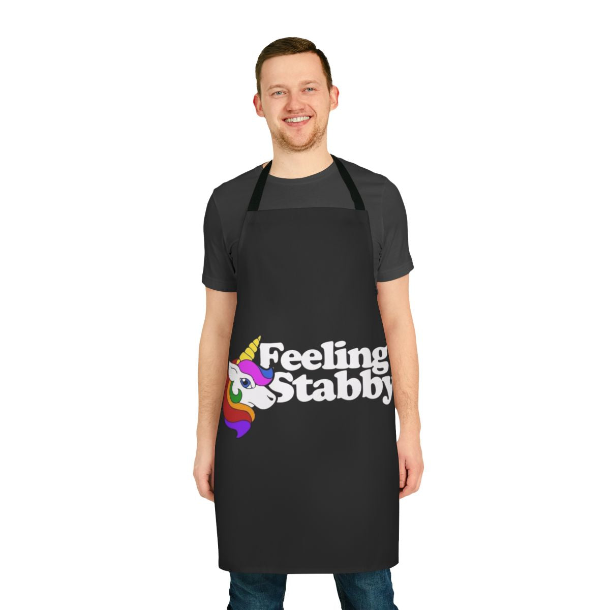Adorable unicorn design on a high-quality kitchen apron