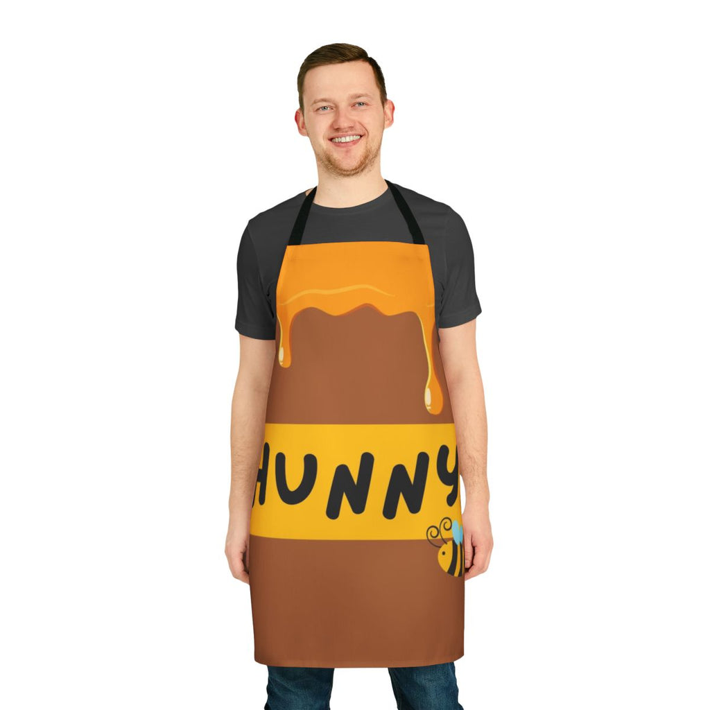 Winnie the Pooh-themed apron featuring a honey pot design