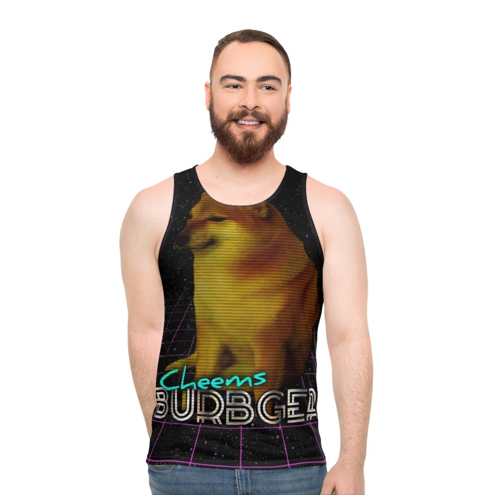 Cheemsburbger unisex tank top