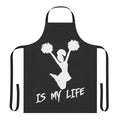 Cheerleading-themed apron with text "Cheerleading Is My Life"