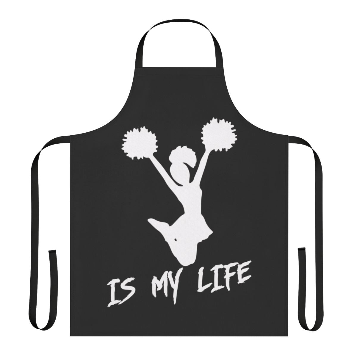 Cheerleading-themed apron with text "Cheerleading Is My Life"