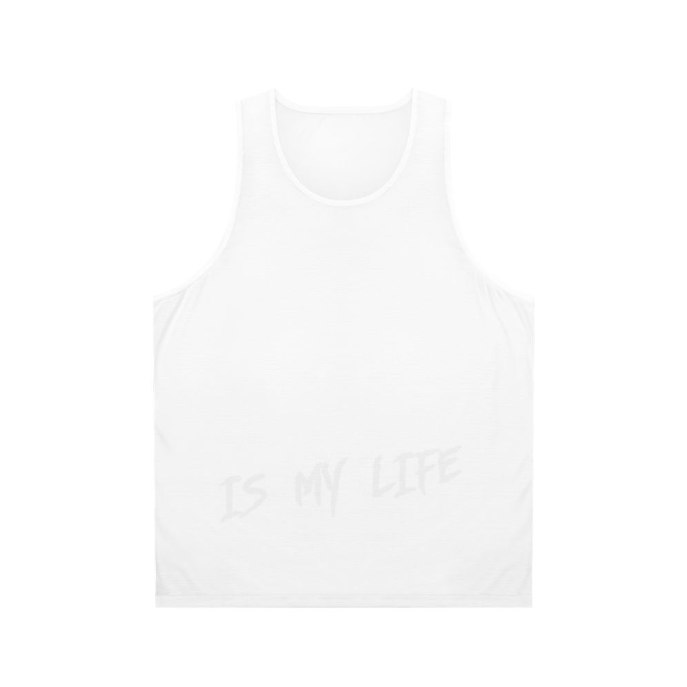 Cheerleading Tank Top with "Cheerleading Is My Life" Graphic