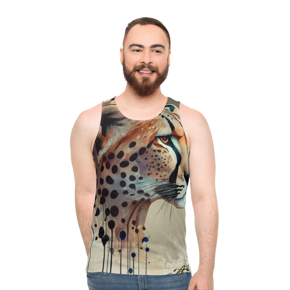 Cheetah print unisex tank top