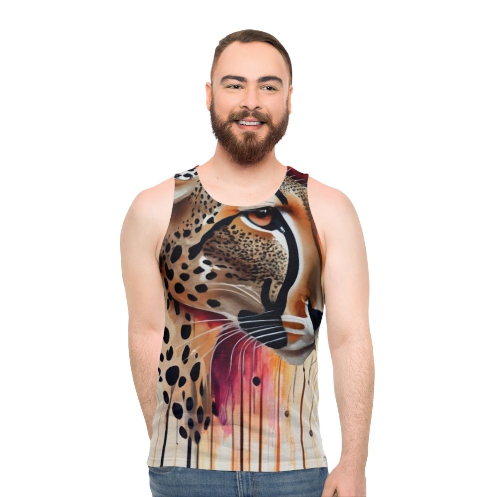 Cheetah print unisex tank top
