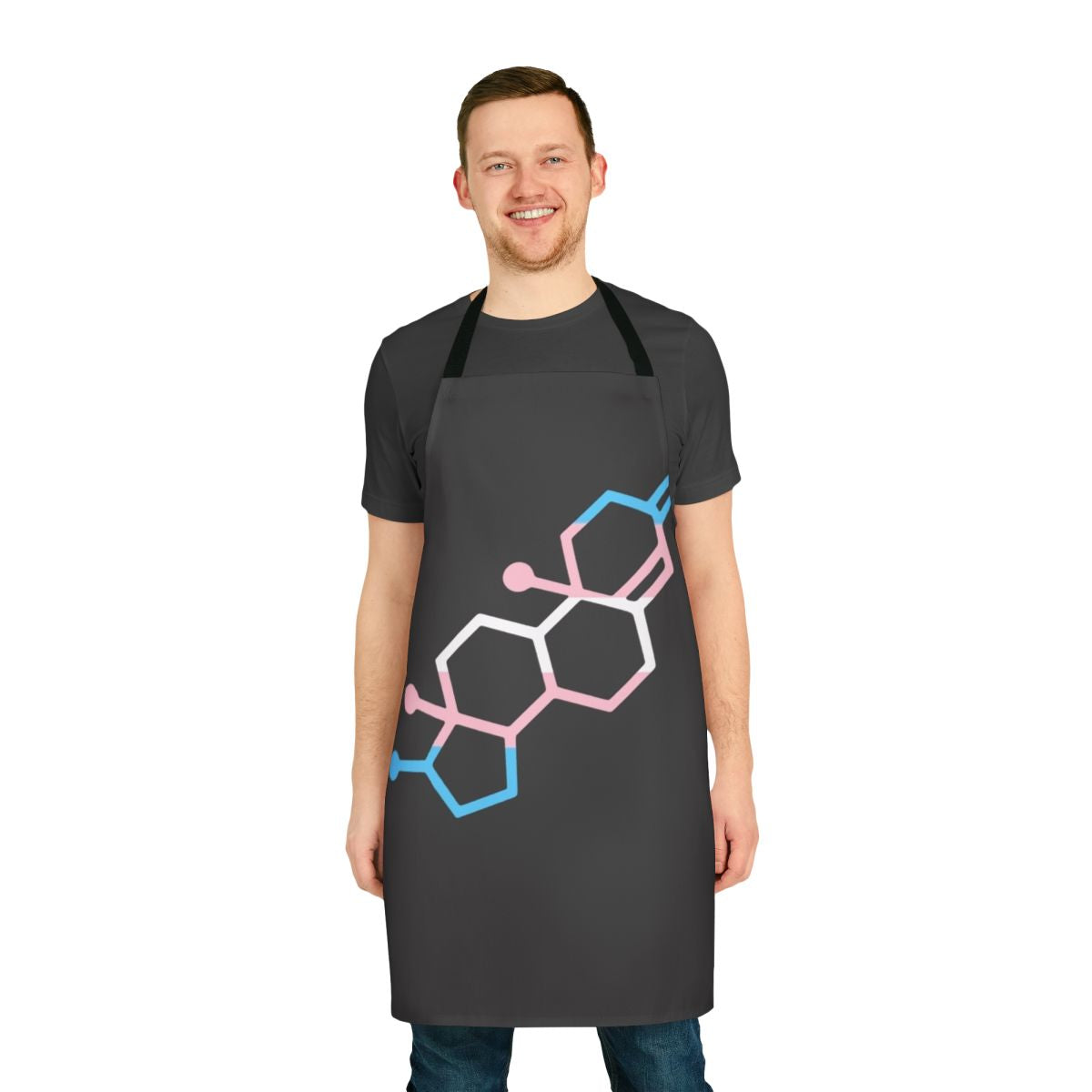 Chemical bond design on an apron for transgender and female to male pride