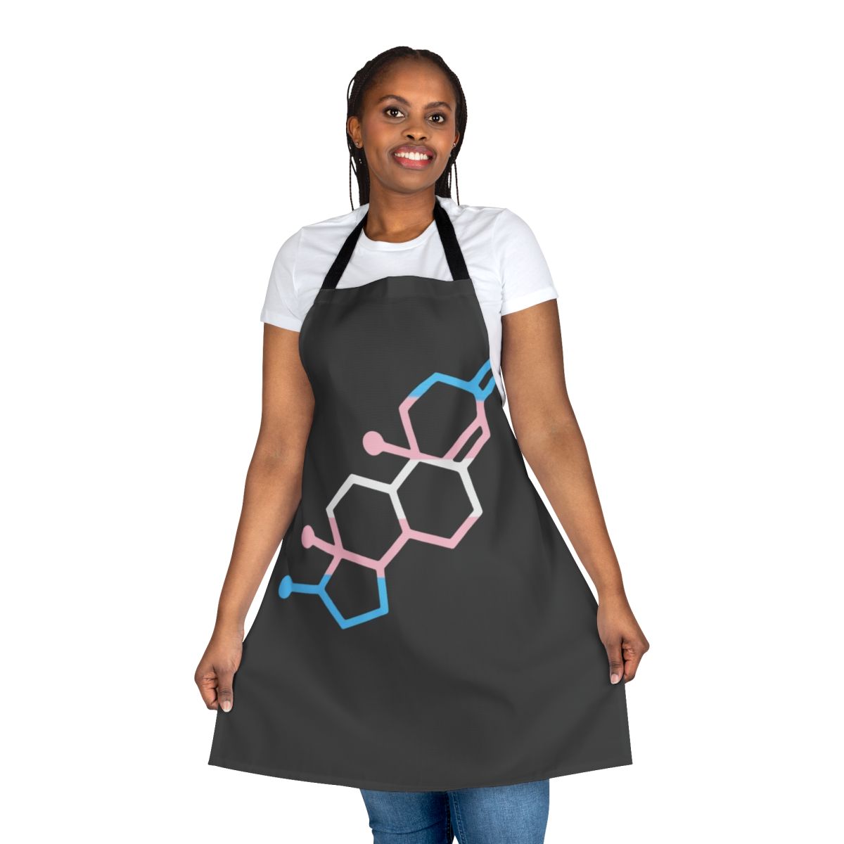 Chemical bond design on an apron for transgender and female to male pride