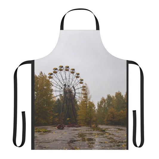 Chernobyl-inspired apron featuring the iconic Pripyat ferris wheel