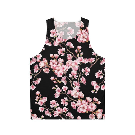 Cherry Blossom Floral Pattern Unisex Tank Top