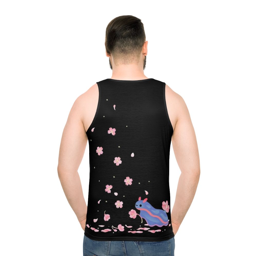Cherry blossom sea slug unisex tank top
