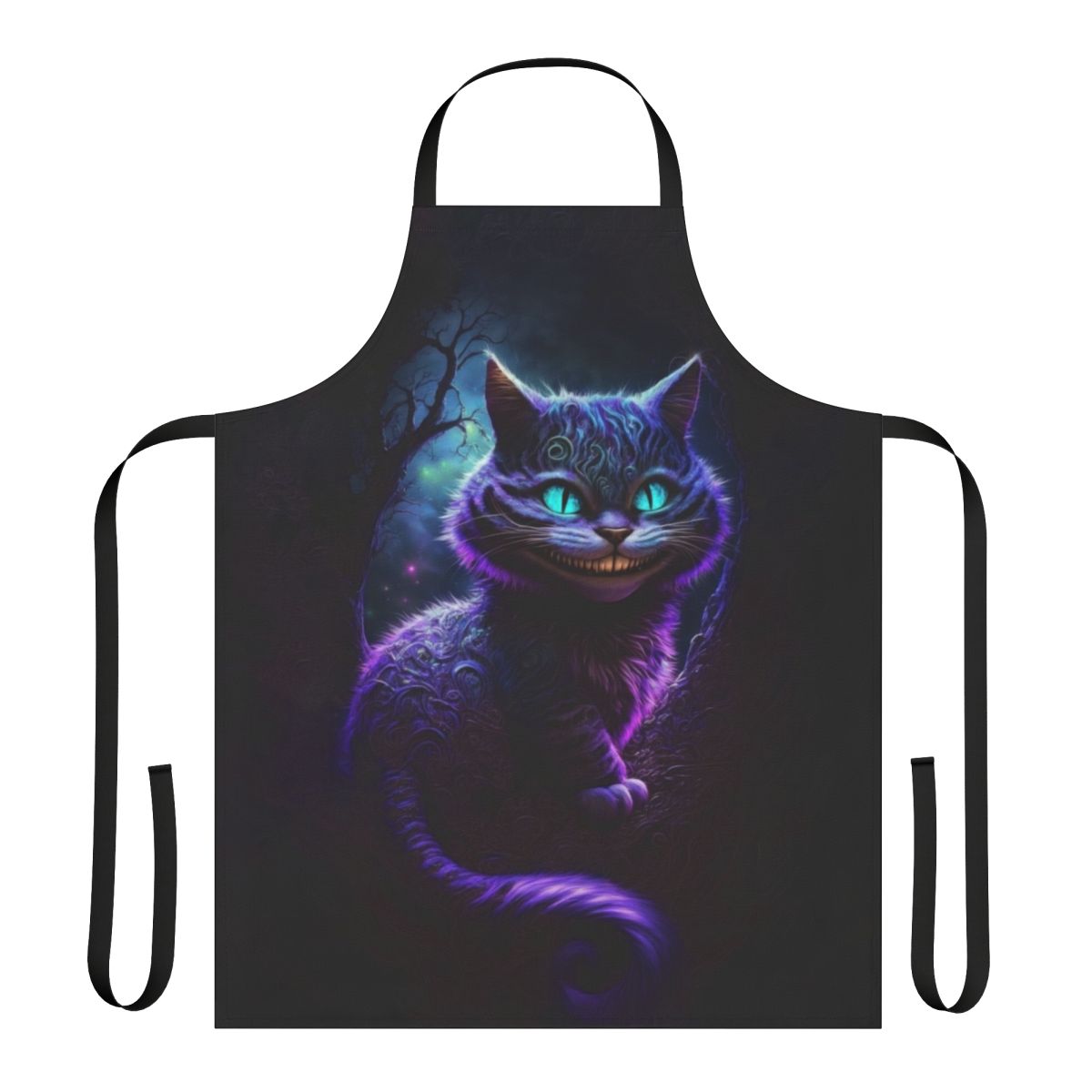 Cheshire Cat themed abstract design kitchen apron