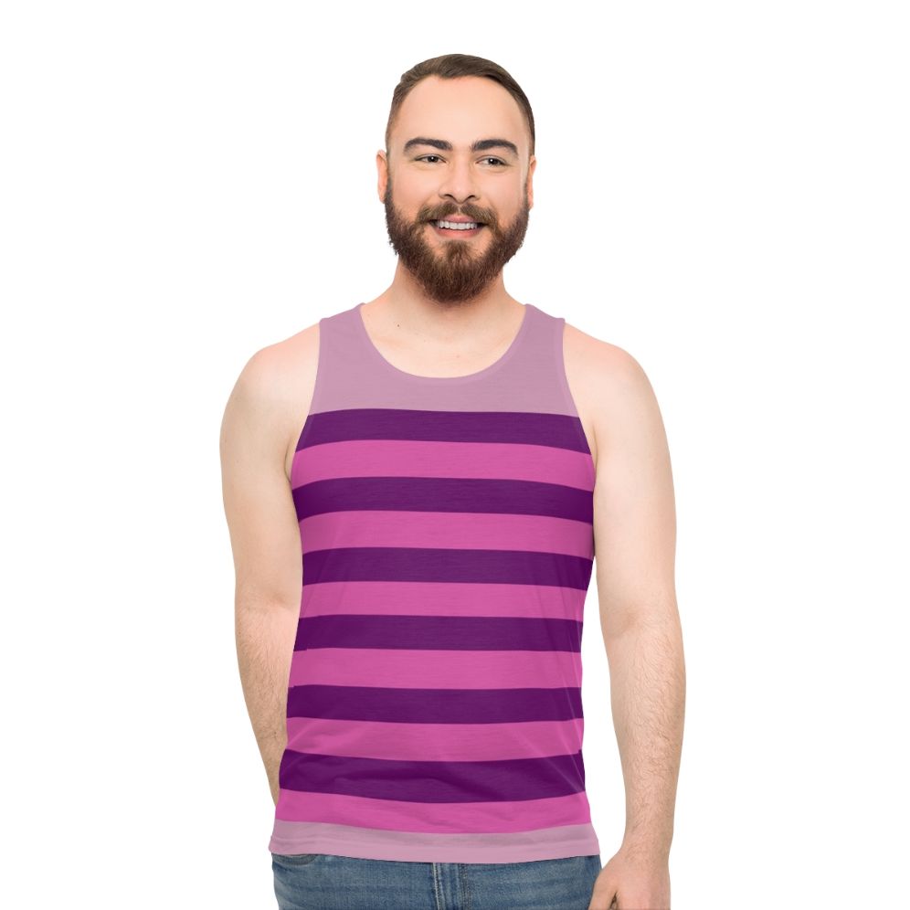 Cheshire Cat Striped Unisex Tank Top