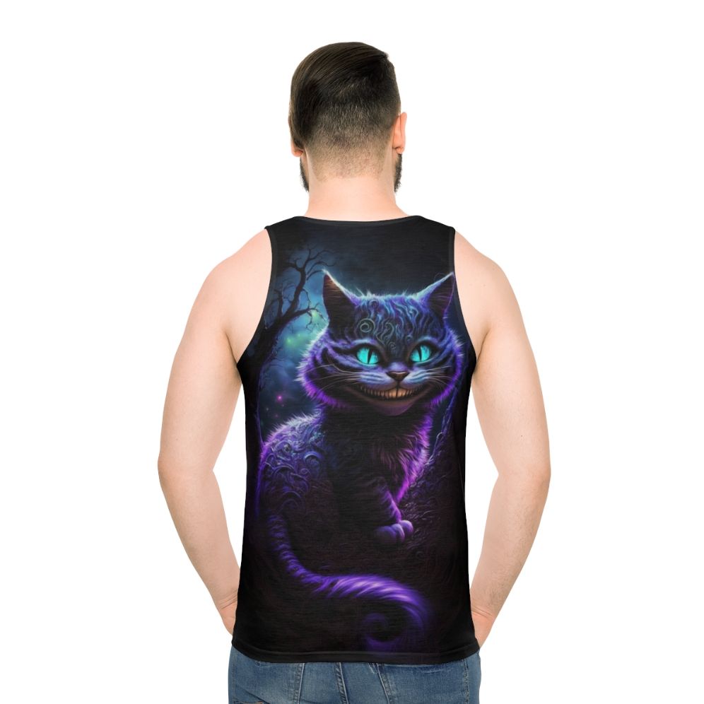 Cheshire Cat inspired unisex tank top with abstract design