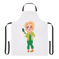 Chibi illustration of Jean Milburn, the "Courgette Lady" from the Netflix series Sex Education, printed on a high-quality cooking apron.