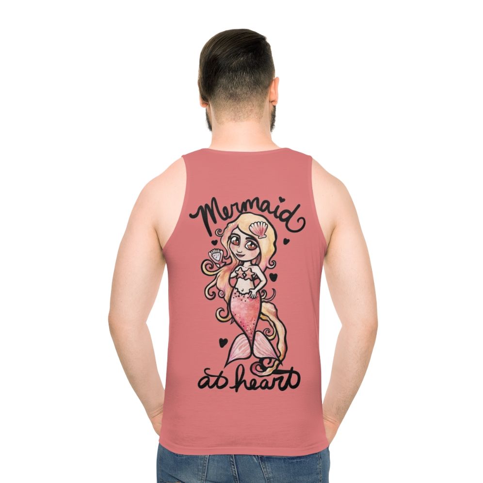 Chibi mermaid tank top with heart design