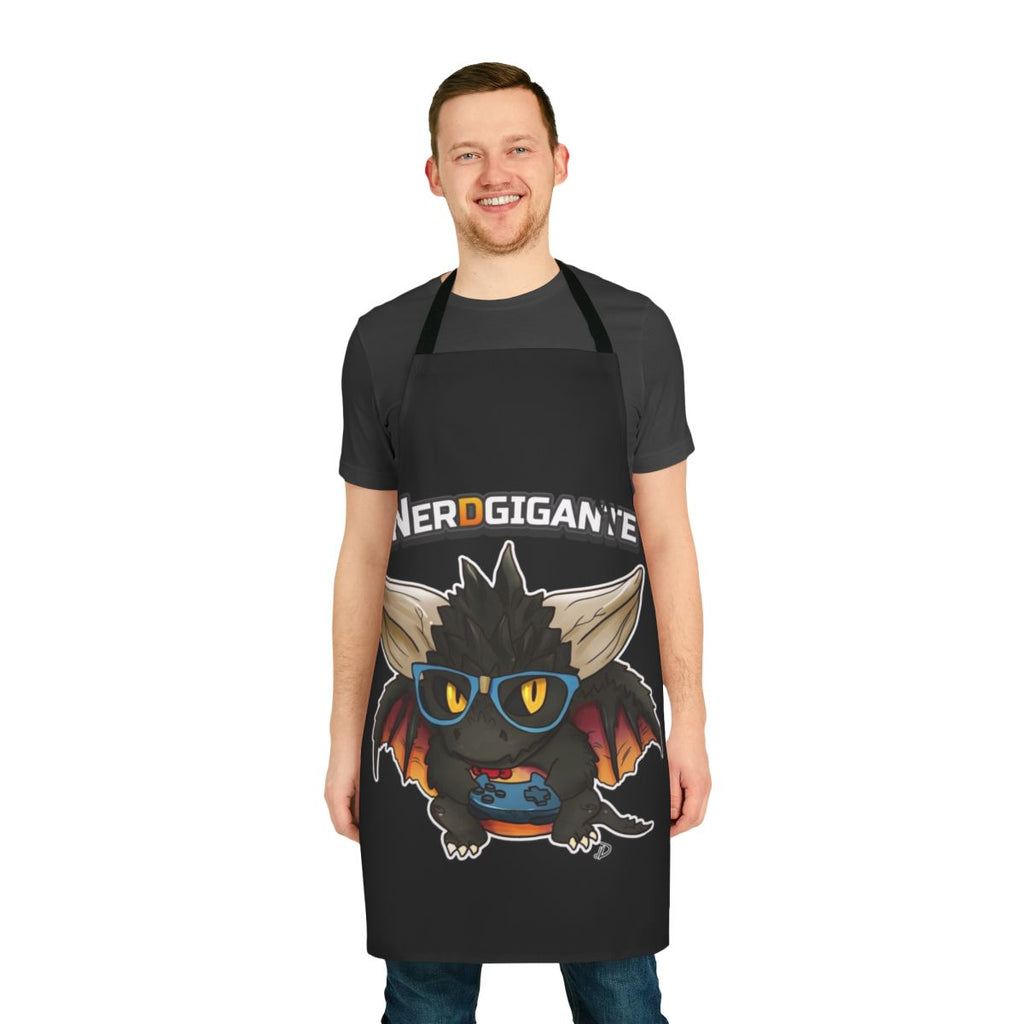 Chibi Nergigante Monster Hunter fan art printed on a durable apron