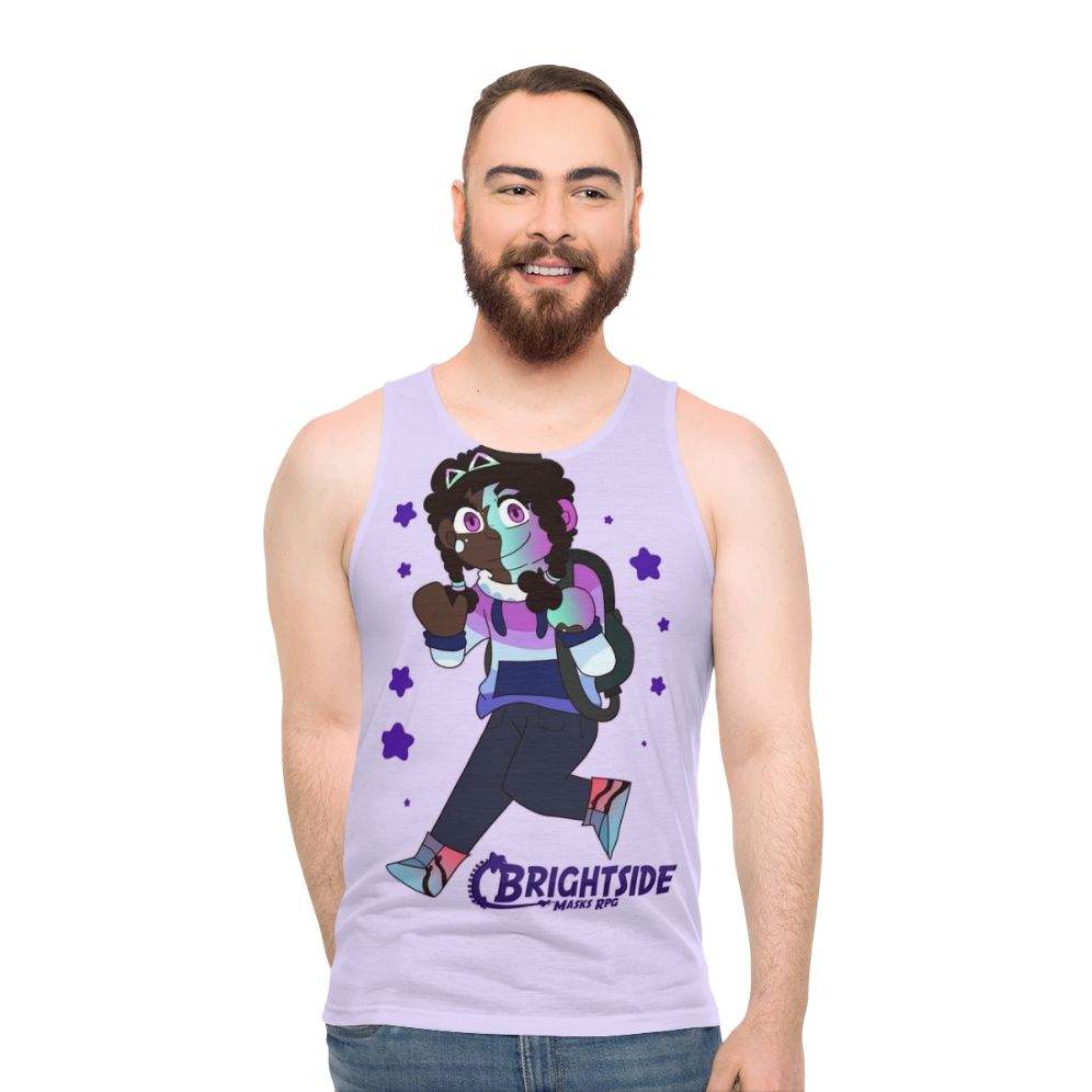 Chibi unisex superhero and villain tank top