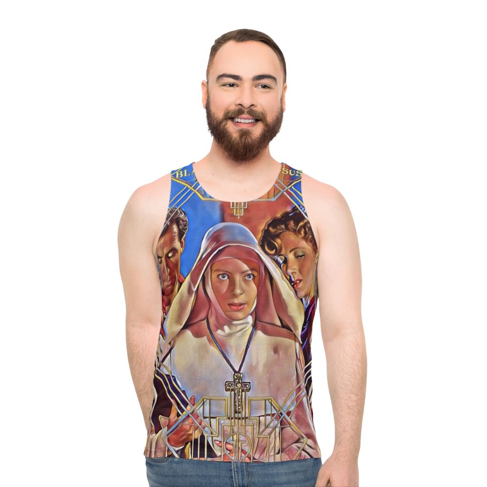 Chic black unisex tank top inspired by the Narcissus movie