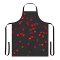 Stylish red and black apron with heart design