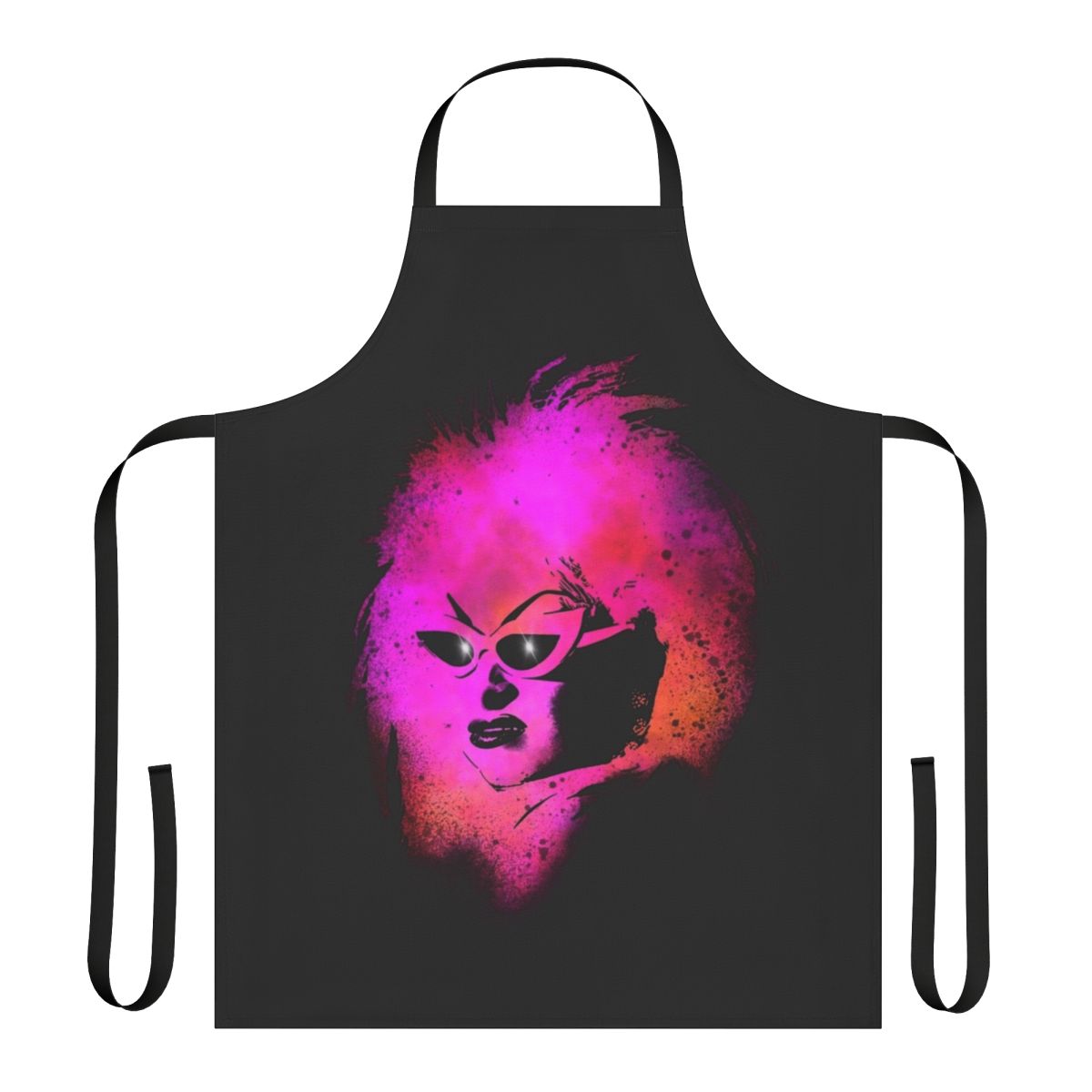 Divine Decadence themed apron featuring a retro, vintage design inspired by the iconic films of John Waters