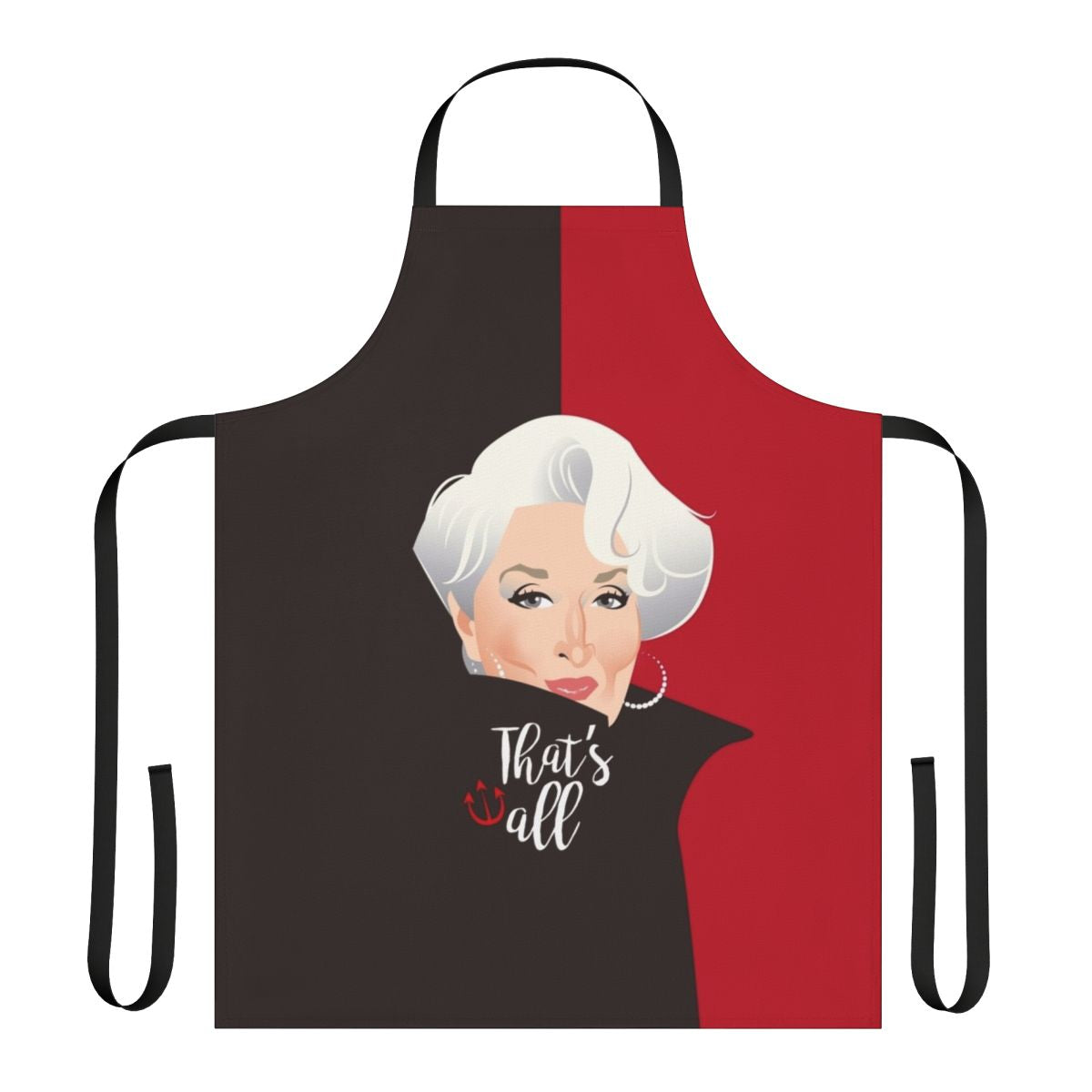 Chic apron inspired by Miranda Priestly's iconic fashion from The Devil Wears Prada, designed by Alejandro Mogollo.