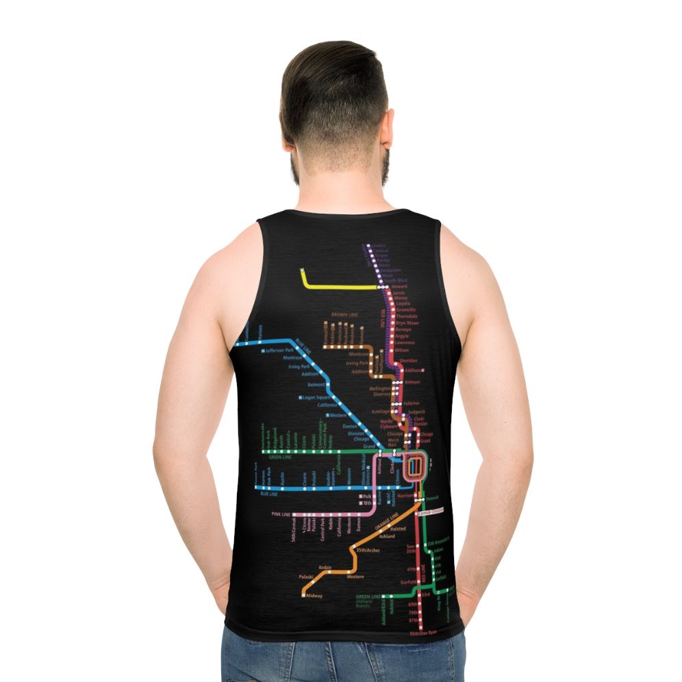 Chicago Trains Map Unisex Tank Top