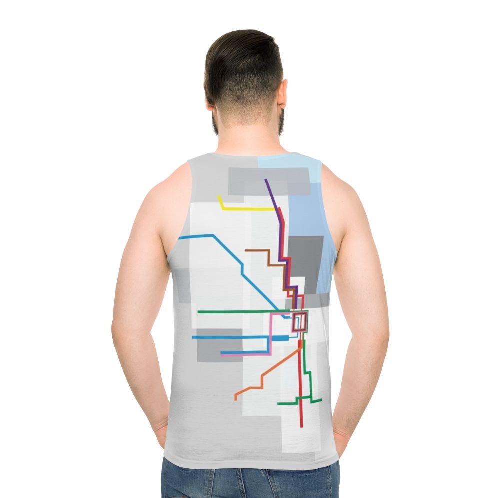 Chicago transit map unisex tank top